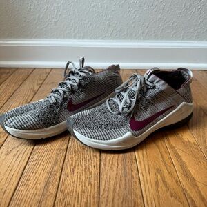 Nike Gray and Burgundy Running Shoes